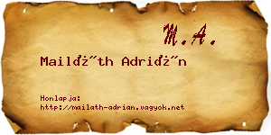 Mailáth Adrián névjegykártya
